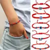 Specjalne Niebieskie Oko Urok Czerwony Linia Wyplata Bransoletki Szklane Kulka i Metalowe Zwierzęta Charms Moda Unisex Regulowany Ręczny Link