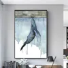 Orca Aquarell Malerei Whale Seascape Wandkunst Bilder Poster und Drucke Malerei Cuadros Kunstwerk für Wohnzimmer Wohnkultur