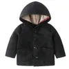 Felpa con cappuccio firmata per bambini Giacche cappotto ragazzi ragazze nuova lana nera rossa mescola casual sport Capispalla abbigliamento per bambini