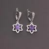 Earrings & Necklace Arrival Star Purple Zircon 925 Stamp Silver Color Jewelry Sets For Women Bracelets Pendant Drop Ring