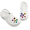 cuore di cristallo pietre croc Charms Soft cute Pvc Shoe Charm Accessori Decorazioni personalizzate JIBZ per scarpe zoccolo regalo per bambini