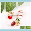 Pins, Broschen Schmuck 3 Stile Kreative Cartoon Weihnachten Niedlicher Weihnachtsmann Jingle Bells Socken Donuts Süßigkeiten Emaille Pins Weihnachten Jacke Abzeichen B