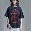 Hip Hop Streetwear Harajuku T Shirt Girl Japoński Kanji Print Tshirt Mężczyźni Letni Krótki Rękaw Koszulka Bawełniana Luźne Topy Tees G1217