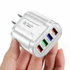 Hög hastighet 4usb -portar 3.1A USB Wall Charger EU US UK AC Power Adapters för iPhone 12 13 14 15 Pro Max Samsung Huawei S1 med detaljhandeln