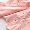 Autumn Spring Fashion2 3 4-8 10 12 Years Teenage Christmas Gift Little Child Baby Coat Tops Kids Denim Jacket For Girls 210701