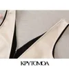 Women Sexy Fashion Deep V Neck Cropped Blouses Backless Zipper Wide Straps Female Shirts Blusas Chic Tops 210420