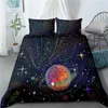 Bedding Sets Stars Space Set Galaxy Black Duvet Cover Kids Boys Girls Design Quilt Home Textiles Drop