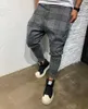 2021 Autum mens joggers byxor hip hop casual penna byxa sweatpants byxor streetwear plaid black harem byxa män sportkläder x0723