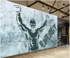 Personalizado Murais Wallpapers 3D Ginásio Mural Papel de Parede Modern Nostalgic Clássico Taekwondo Ginásios Marciais Salão de Ferramentas de Ferramentas Decoração de Casa