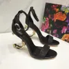 Gebeeldhouwde sandalen Hoge hakken Sandalen voor dames Echt leer met hak Dressing Pumps met barokke sandalen maat 35-41