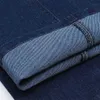 Aankomst stretch jeans voor mannen lente herfst mannelijke casual hoge kwaliteit katoen normale fit denim broek donkerblauwe baggy broek 211008
