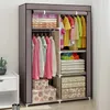 Kledingkast Draagbare Garderobe Closet Storage Organizer Kleding Hangende Rek met plank