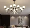 Postmoderne tak glas bubble licht led hanglampen nordic luxe interieur woonkamer slaapkamer goud / zwart hangende armatuur