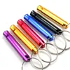 Keychains Self Defense Keychain Aluminum Alloy Whistle Key Ring Woman Outdoor Survival Camping Random Color