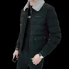 Erkek Aşağı Parkas Yasuguoji 2021 Moda Turn-down Yaka Kış Ceket Erkekler Kalın Polar Sıcak Pamuk Yastıklı Ceket Klasik