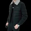 Piumino da uomo YASUGUOJI 2021 Moda colletto rovesciato giacca invernale da uomo in pile spesso cappotto imbottito in cotone caldo classico