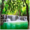 Murales 3d personalizzati carta da parati 3 d hd giungla fiume cascata ornamento immagine 3d salotto foto carta da parati