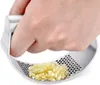 Accinto manuale in acciaio inox Pressa Aglio curvo curvo Affettatrice Chopper Presse multifunzione Cucinando lo strumento Gadget