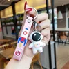 DHL Cartoon silicone style astronaut doll keychain accessories pendant creative cute backpack small pendant gift