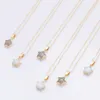 12 kleuren natuurlijke edelsteen ster hanger kettingen mode choker charms gouden kleur metalen kraag ketting voor vrouwen nek sieraden