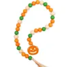 Halloween Pumpkin Wood Bead String Home Decor Houten Kralen Creatieve Hennep Touw Tassel Beaded Hanger Nordic Style Country Decoration