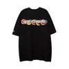 IEFB Hip Hop Graffiti Letter Printed Men's T-shirt Half Sleeve Streetwear Loose Lovers Casual Oversize Tee Tops Summer 210524