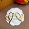 2021 Nuovo Arrivo Classic Designer Orecchini 18K Gold Heart V Dangle Orearing per Moda Donna Party Jewelry Regalo