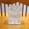 Creative fashion rectangular crystal vase high-end home decoration