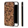 Luxuriöse leere Kork-Handyhüllen für iPhone 6 7 8 Plus X XS XR 11 Pro Max 12 13 Back Cover Shell Naturholz Druckmuster individuelle Laserdesigns