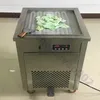 110 V / 220 V Elektrikli Kızarmış Yoğurt Makinesi Ticari Tayland Fry Dondurma Pan Dondurma Rulo Ekipmanları 2100 W