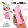 Draadloze externe draagbare dildo vibrator voor vrouwen koppels speelgoed dubbele stimulatie tong likken vlinder slipjes vibrator Q06025433036