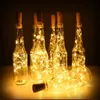 10 20 LED Solar Wine Bottle Stopper Copper Fairy Strip Draad Outdoor Party Decoratie Nieuwheid Nachtlamp Diy Cork Light String Usastar