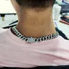 キューバチェーンネックレス付きカスタマイズされたファッションステンレススチールアート名パーソナライズされた文字Choker Pendant Nameplate Gift223y