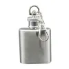 1oz stainless steel mini hip flask keychain Wine Whisky Pot Bottle Drinker Bottles Portable Drinkware RRD7236