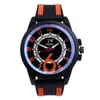 Armbanduhren Mode Männer Große Dial Sport Watch Casual Silicon Armband Quarz Uhren