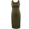 Women's Ruched Maternity Sleeveless Dress Mama Causual Short Sleeve Wrap Dresses Loose And Comfortable Solid Dress 2021 R5 Q0713