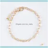 Charm JewelryCharm -armband 4 st/Set Fashion Gold Color Imitation Pearls Alloy Shell For Women Jewelry Handkedjor Blandband1 Drop Delivery