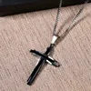 Pendant Necklaces Fashion Cross For Men High Polished Stainless Steel Jewelry Necklace Male Top Gift