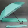 Mode Langhendel Paraplu Designer Blue Paraplu Volwassenen Klassiek Merk Automatische Zonnige en Regenachtige Paraplu Radius 55cm