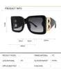 Fashion Nauq Trend Large Frame Sunglasses Women 2021 Luxury Brand Retro Square Rivet Sun Glasses Black Width Legs Eeyeglasse