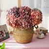 Decorative Flowers Wreaths AGN Luxury Big Hydrangea Short Branch Autumn Decoration Silk Flower Simulation El Floral9530365