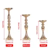 Candle Holders 51cm/20" Gold Flower Vase Table Centerpiece Event Rack Road Lead Wedding Decoration Metal Candlestick