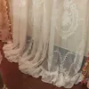 Французский Rococo Vintage Garland, вышитые занавески, белый чистый занавес для оконной гостиной вуали с рюшами.