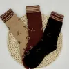 3 Styles Women Cotton Letter Socks Soft Warm Breathable Letters Sock Gift for Love Top Quality