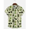 Summer Latest Mens Hawaiian Shirt Designer Funny Sunglasses Leaf Print Casual Loose Fit Short Sleeve Shirts 100PCS 210527