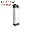 Liitokala-Fish type silver lithium battery, 36v, 10ah, for electric bicycles, 36v, 500w, with aluminum shell