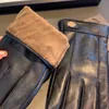 Männer Frauen Designer Handschuhe Winter Luxus Echtes Leder Fäustlinge Marke Fünf Finger Handschuh Warme Kaschmir Innen Touchscreen Fäustling 21ss