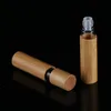 10ml full Bamboo mascara packing bottle refillable Tube mascaras brush empty packaging cosmetic container, silicone brushes growth fluid