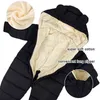 LZH Autunno Inverno Bambino Tuta nato Neonati maschi Tuta di cotone spesso per ragazze Pagliaccetto con cappuccio Abbigliamento infantile 3-12M 220106