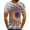 T-shirt amusant 3D pour hommes T-shirt graphique tridimensionnel noir T-shirt décontracté pour hommes Tops d'été Mode O-Cou Chemise Plus Taille Streetwear X0621